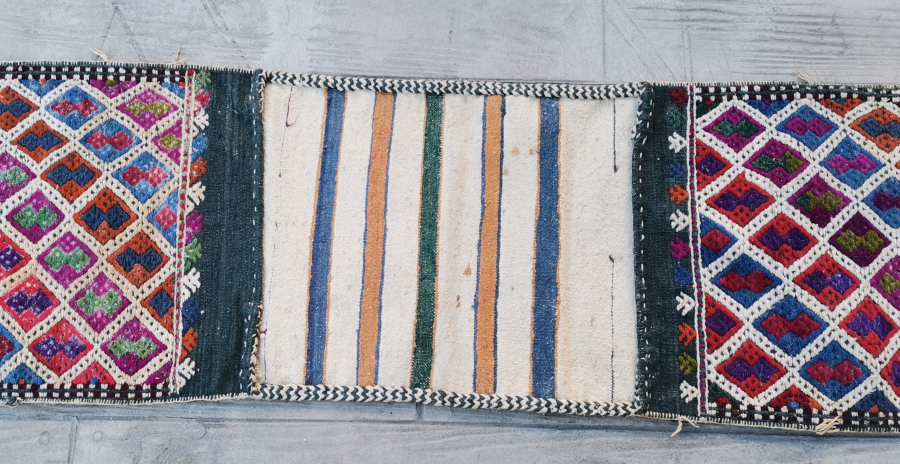 OSMANLI DÖNEMİ ÇİFT GÖZLÜ BÜYÜK BOY HEYBE