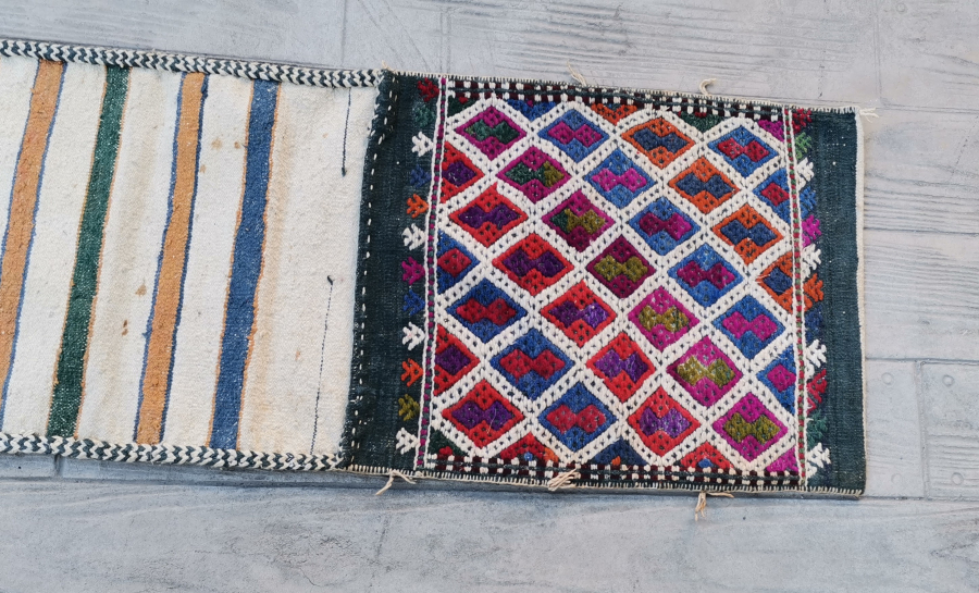 OSMANLI DÖNEMİ ÇİFT GÖZLÜ BÜYÜK BOY HEYBE