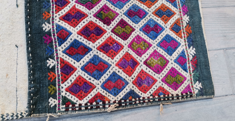 OSMANLI DÖNEMİ ÇİFT GÖZLÜ BÜYÜK BOY HEYBE