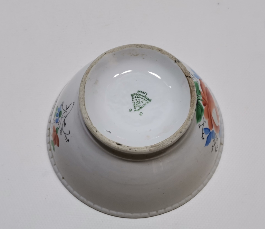 OSMANLI DÖNEMİ EL BOYAMA ÇORBA KASESİ