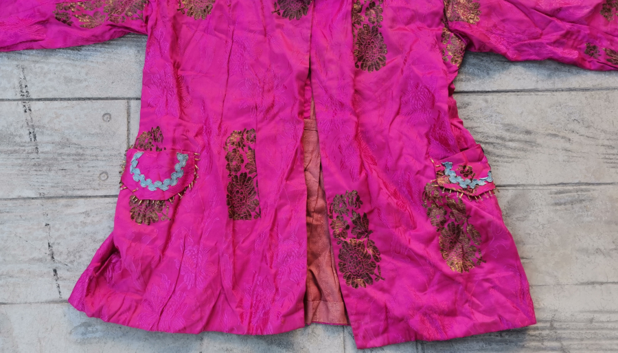 OSMANLI DÖNEMİ HEREKE İŞİ İPEK VE GÜMÜŞ SIRMA İŞÇİLİKLİ GELİN CEKETİ