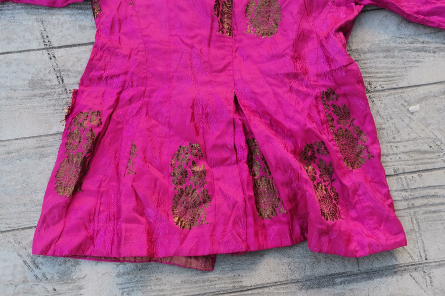 OSMANLI DÖNEMİ HEREKE İŞİ İPEK VE GÜMÜŞ SIRMA İŞÇİLİKLİ GELİN CEKETİ