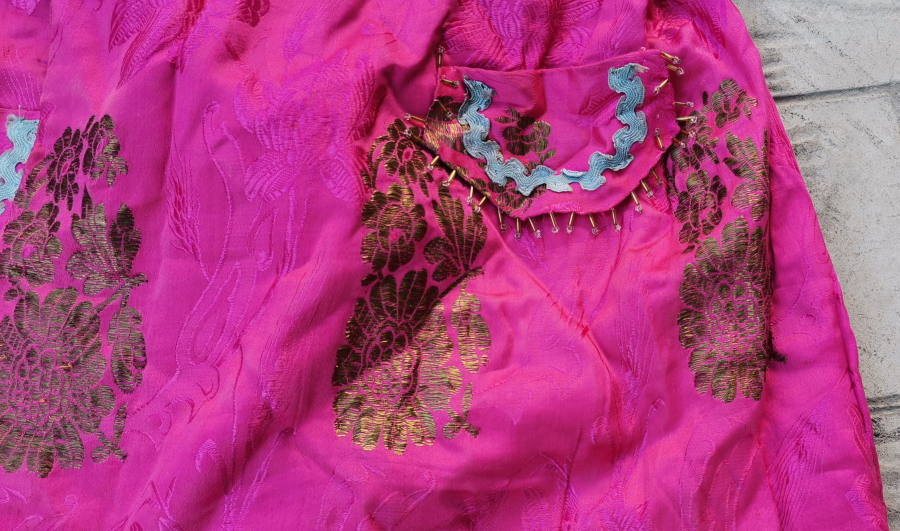 OSMANLI DÖNEMİ HEREKE İŞİ İPEK VE GÜMÜŞ SIRMA İŞÇİLİKLİ GELİN CEKETİ