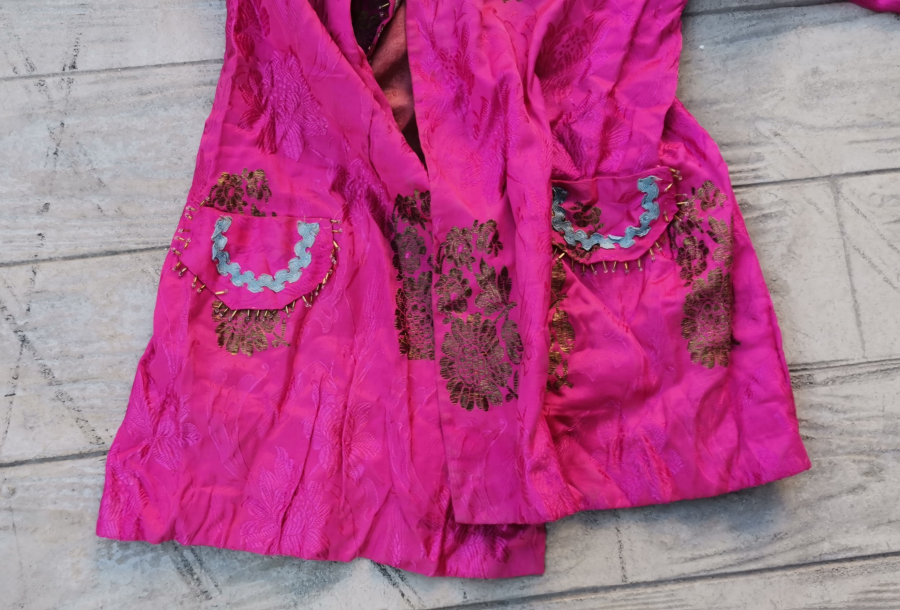 OSMANLI DÖNEMİ HEREKE İŞİ İPEK VE GÜMÜŞ SIRMA İŞÇİLİKLİ GELİN CEKETİ