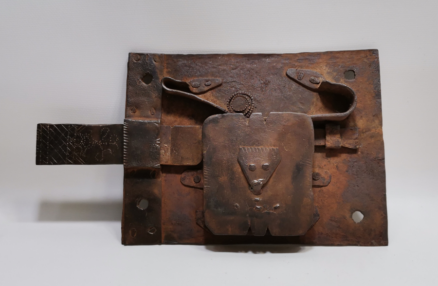 OSMANLI DÖNEMİ KOÇ BAŞLI NADİR EL YAPIMI KAPI KİLİDİ