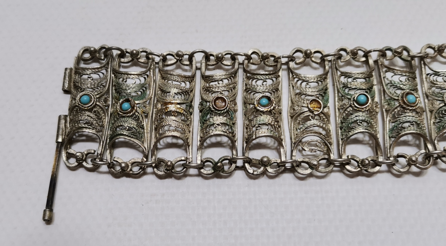 OSMANLI DÖNEMİ MEŞHUR BURSA FİŞEKLİSİ GÜMÜŞ BİLEZİK