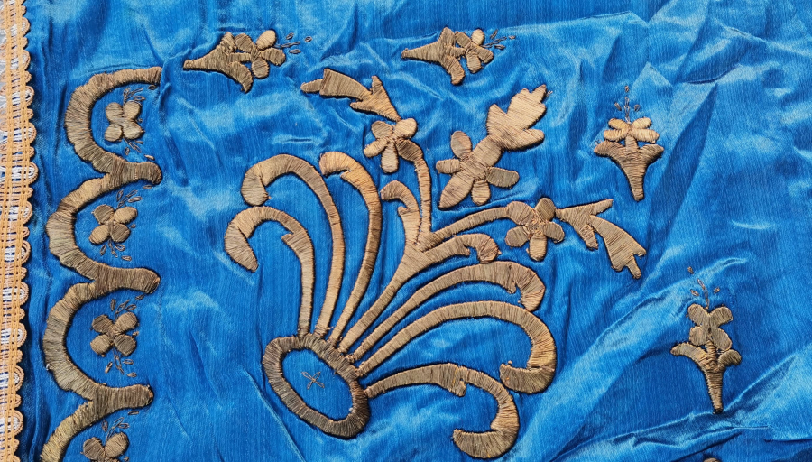 OSMANLI DÖNEMİ SIRMA İŞÇİLİKLİ GELİN BOHÇASI