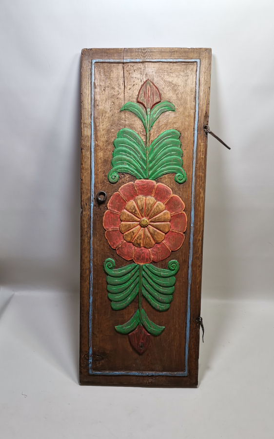 OSMANLI DÖNEMİ TAMAMI EL OYMA İŞÇİLİKLİ AHŞAP DOLAP KAPAĞI