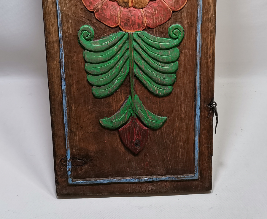 OSMANLI DÖNEMİ TAMAMI EL OYMA İŞÇİLİKLİ AHŞAP DOLAP KAPAĞI