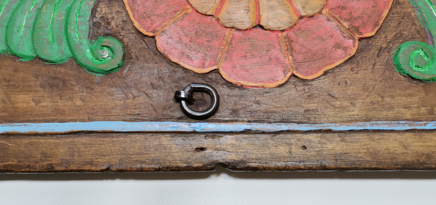 OSMANLI DÖNEMİ TAMAMI EL OYMA İŞÇİLİKLİ AHŞAP DOLAP KAPAĞI