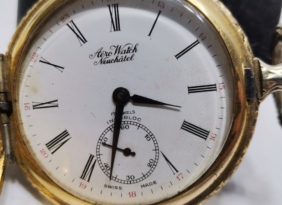 ANTİKA KURMALI AVCI KASA CEP SAATİ