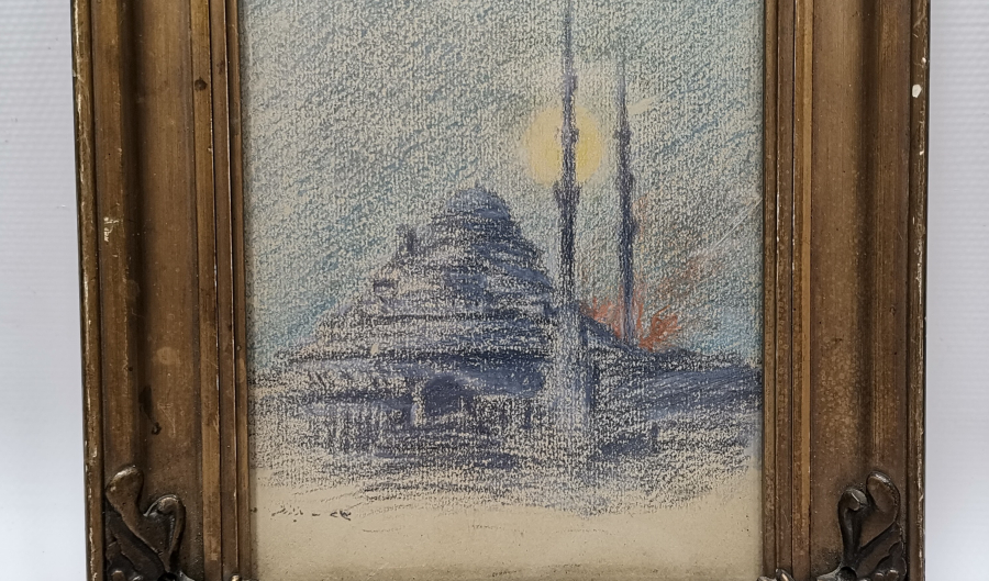 OSMANLI DÖNEMİ EL ÇİZİMİ AYASOFYA RESMİ