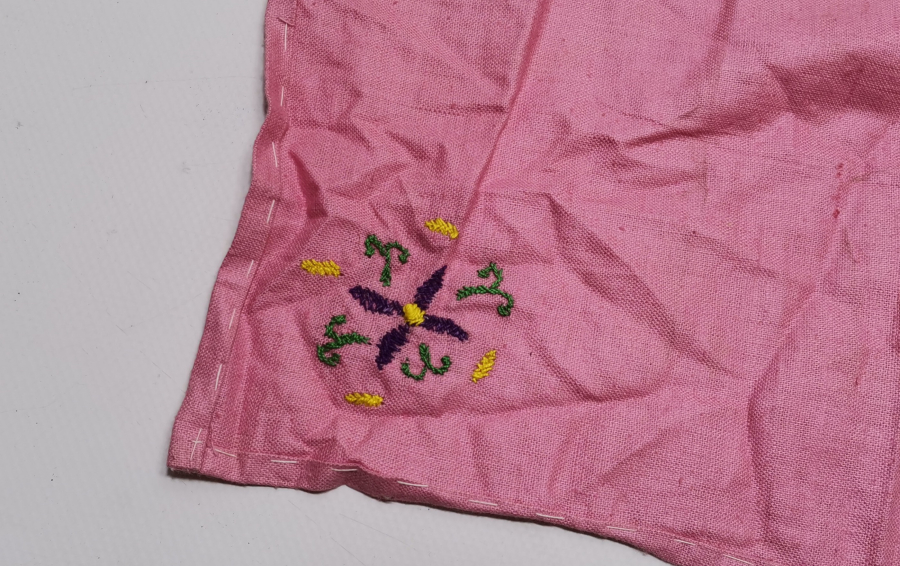 OSMANLI DÖNEMİ İŞLEMELİ EL İŞİ DAMAT MENDİLİ