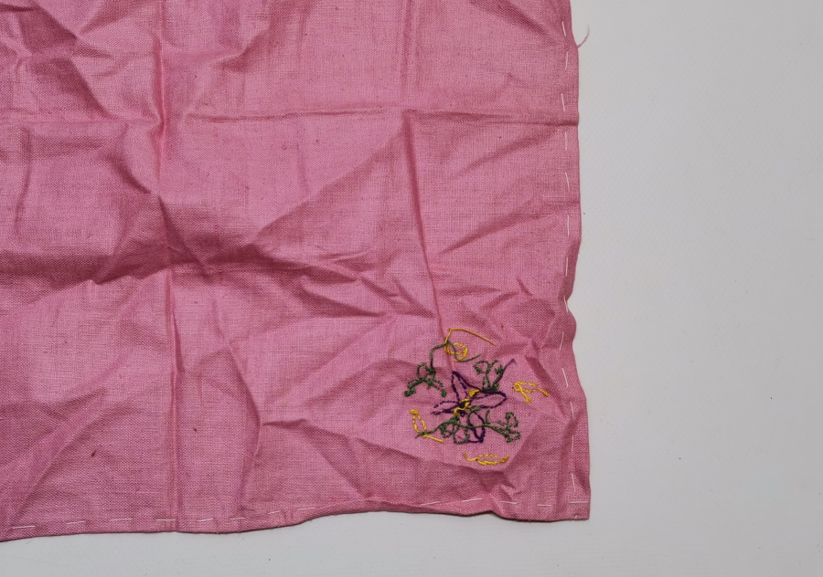 OSMANLI DÖNEMİ İŞLEMELİ EL İŞİ DAMAT MENDİLİ