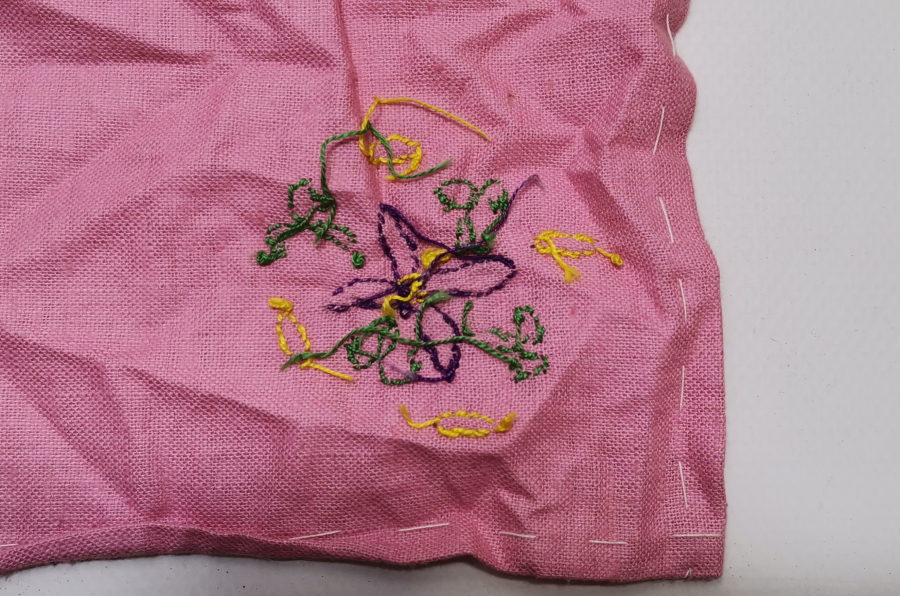 OSMANLI DÖNEMİ İŞLEMELİ EL İŞİ DAMAT MENDİLİ