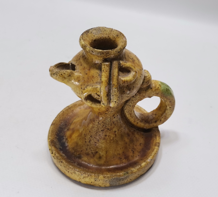 OSMANLI DÖNEMİ NADİR RENKTE ADA İŞİ KANDİL