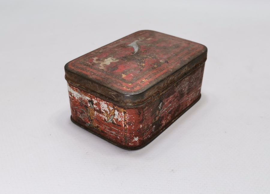 OSMANLI DÖNEMİ ÜZERİ OSMANLICA YAZILI NADİR ÇAY KUTUSU