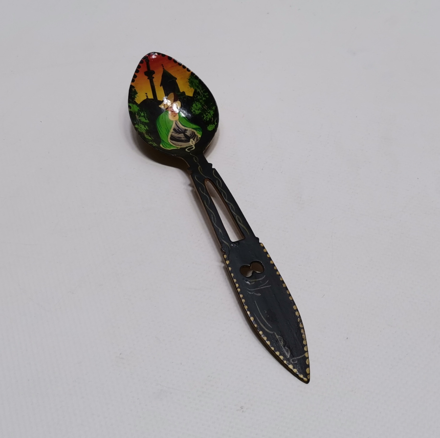 YA HAZRETİ MEVLANA YAZILI ANTİKA EL BOYAMA KONYA İŞİ KAŞIK