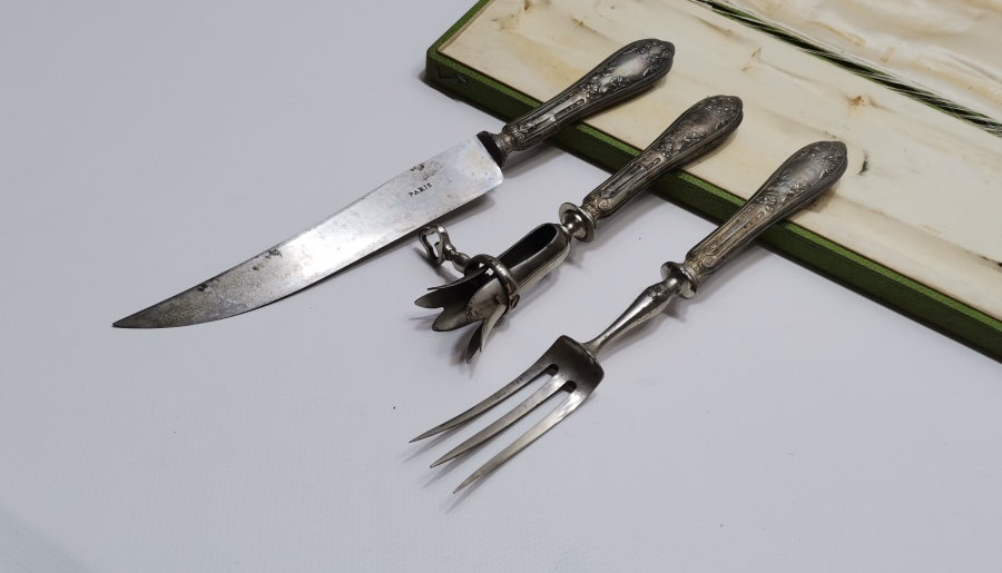 1900 BAŞLARI ORJİNAL KUTUSUNDA BÜYÜK BOY SERVİS ÇATAL BIÇAĞI