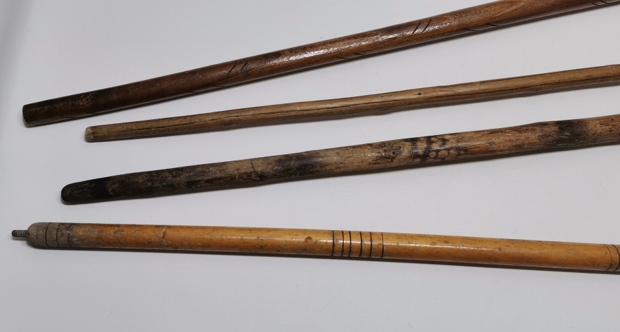 4 ADET ANTİKA DEVREK İŞİ EL YAPIMI BASTON LOTU