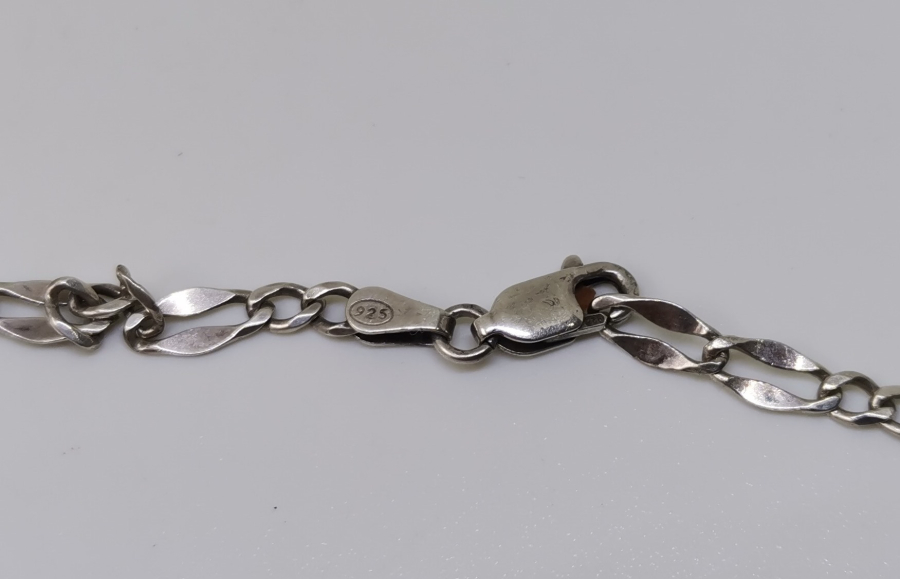 EL YAPIMI GÜMÜŞ ERKEK KOLYESİ