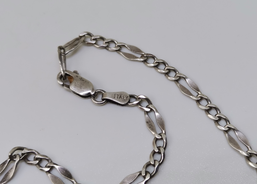 EL YAPIMI GÜMÜŞ ERKEK KOLYESİ