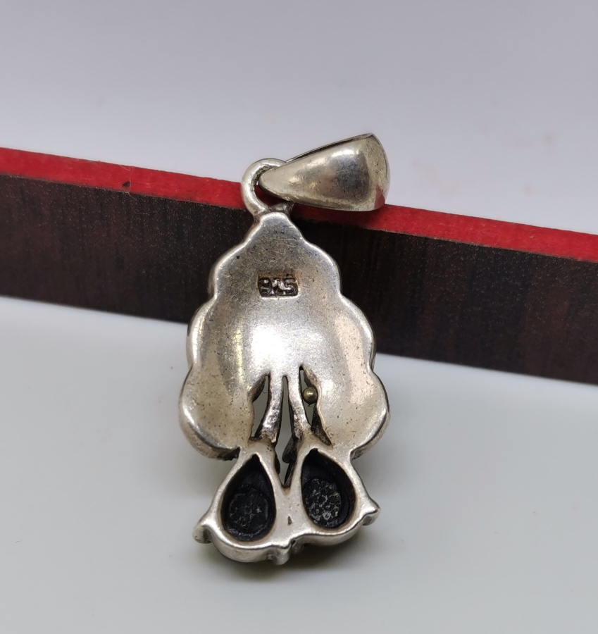 MARGAZİT VE OLTU TAŞLI GÜMÜŞ KOLYE UCU