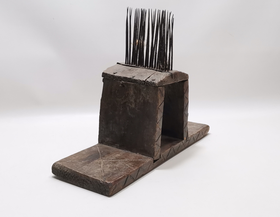 OSMANLI DÖNEMİ AHŞAPTAN MAMUL BÜYÜK BOY YÜN TARAĞI