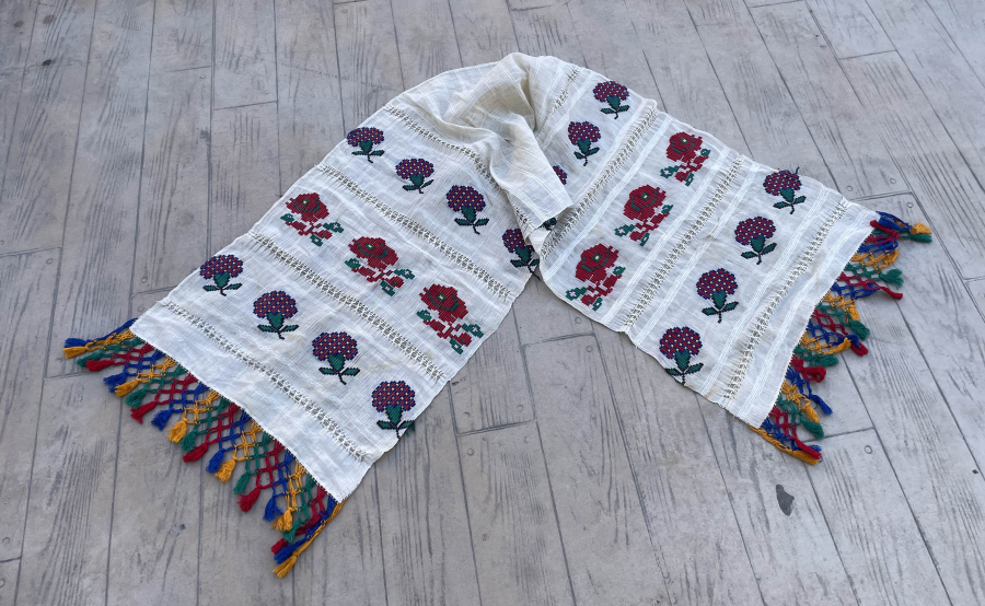 OSMANLI DÖNEMİ DEV BOYDA EL İŞLEMESİ RUM İŞİ RUNNER