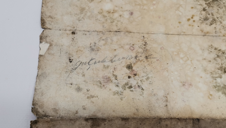 OSMANLI DÖNEMİ DİVANİ HAT İLE YAZILMIŞ AHARLI KAĞIT KADI BUYRUĞU