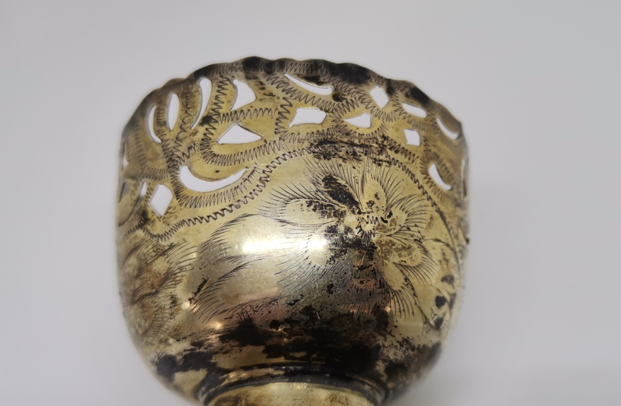 TAMAMI KALEM İŞÇİLİKLİ OSMANLI DÖNEMİ GÜMÜŞ FİNCAN ZARFI