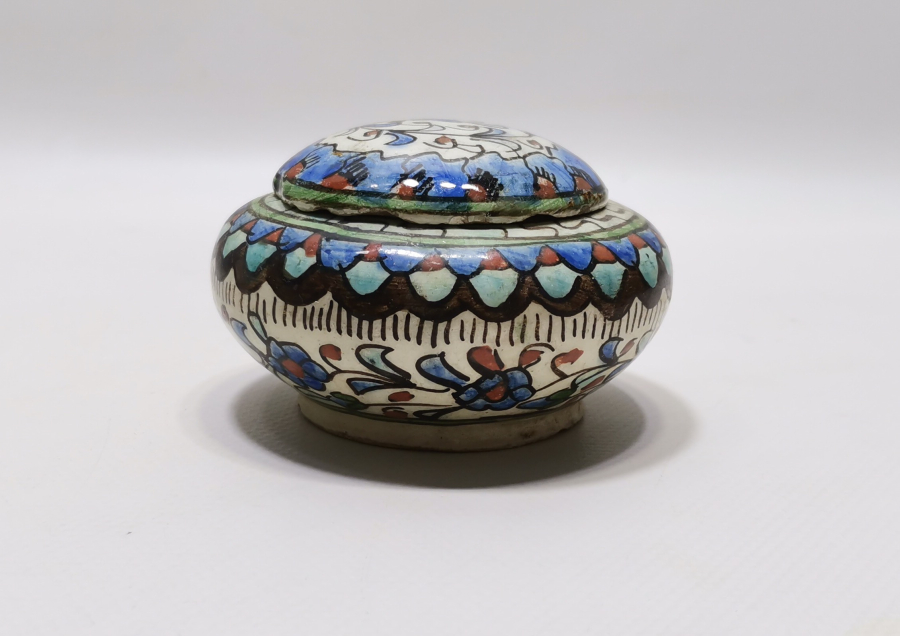 ANTİKA KÜTAHYA YAPIMI KAPAKLI ŞEKERLİK