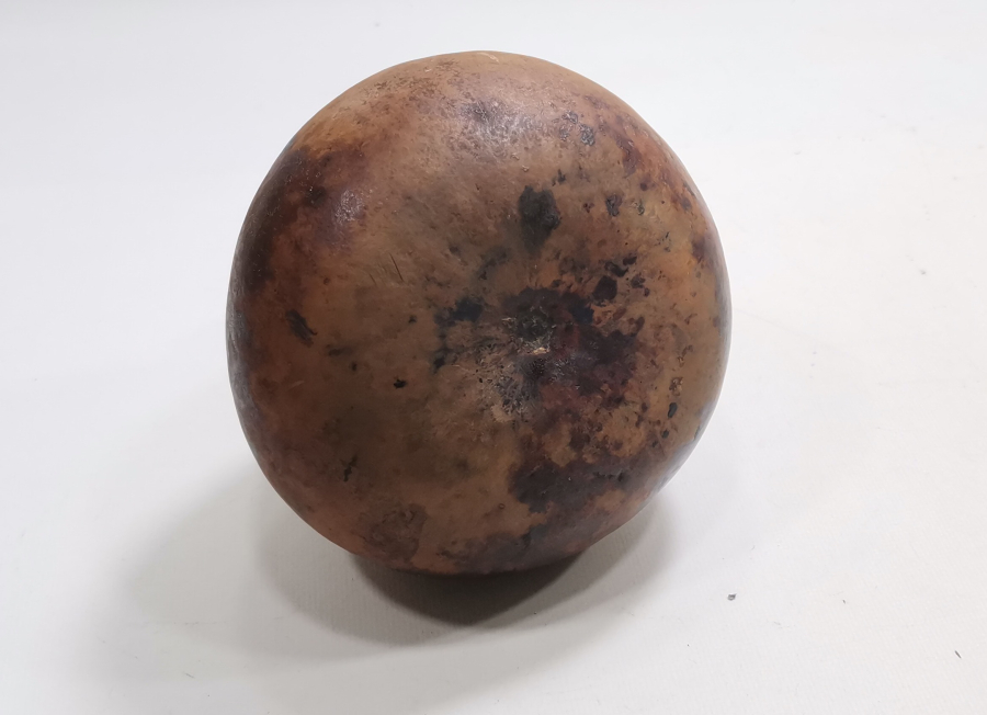 OSMANLI DÖNEMİ ALTIN VARAKLI VE AY YILDIZLI KABAK BARUTLUK