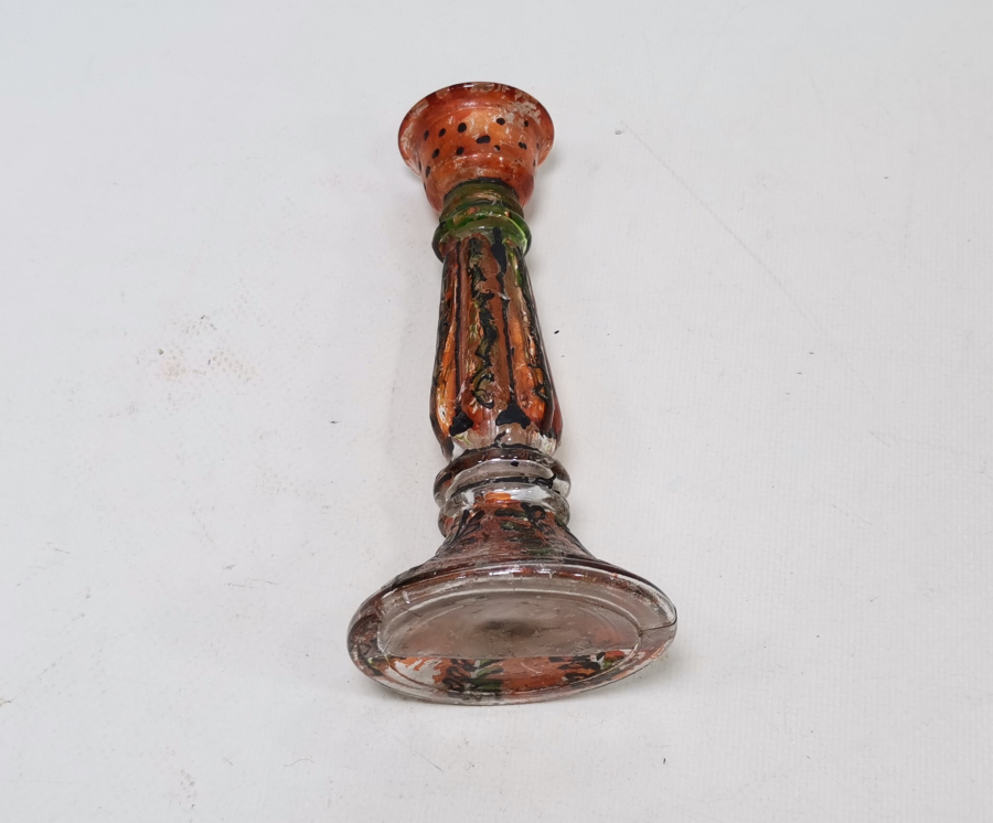 OSMANLI DÖNEMİ EL BOYAMA CAM ŞAMDAN