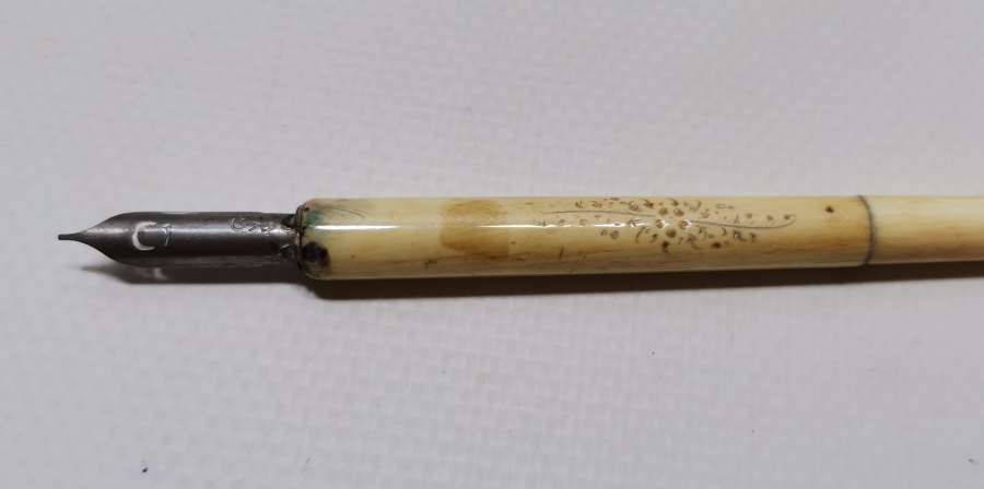 OSMANLI DÖNEMİ FİL DİŞİNDEN MAMUL HATTAT YAZI KALEMİ - DİVİT