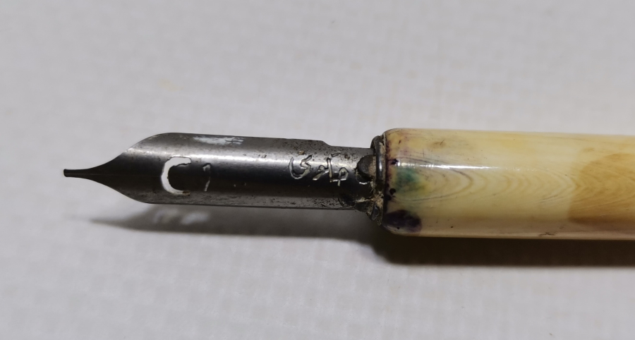 OSMANLI DÖNEMİ FİL DİŞİNDEN MAMUL HATTAT YAZI KALEMİ - DİVİT