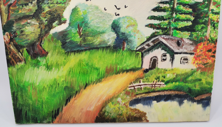 TUVAL ÜZERİ YAĞLI BOYA MANZARA TABLOSU