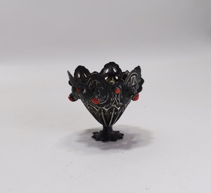 ÜZERİ MERCANLI OSMANLI DÖNEMİ NADİR FİNCAN ZARFI