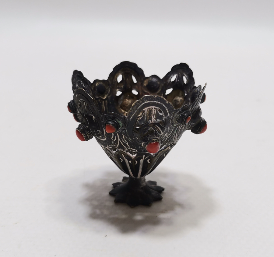 ÜZERİ MERCANLI OSMANLI DÖNEMİ NADİR FİNCAN ZARFI