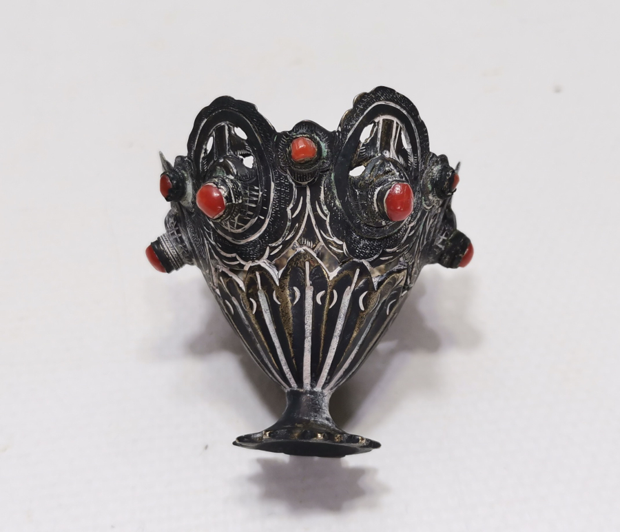 ÜZERİ MERCANLI OSMANLI DÖNEMİ NADİR FİNCAN ZARFI