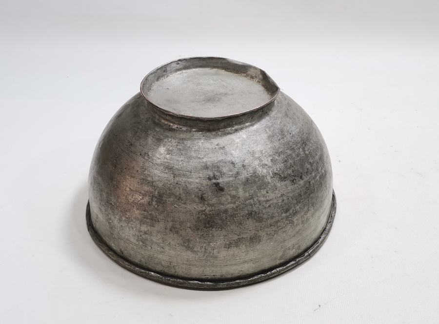 ÜZERİ OSMANLICA YAZILI BÜYÜK BOY BAKIR ÇORBA KASESİ