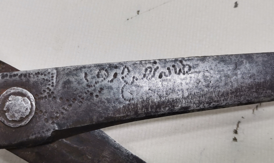 ÜZERİ OSMANLICA YAZILI OSMANLI DÖNEMİ EL DÖVME MAKAS