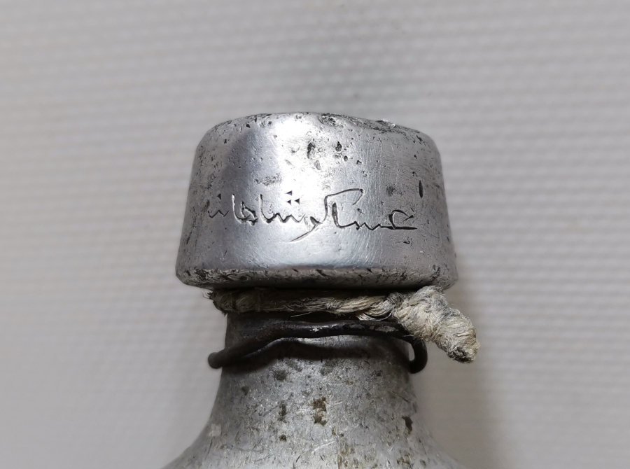 1. DÜNYA SAVAŞI DÖNEMİ OSMANLICA ASAKİRİ ŞAHANE YAZILI SUBAY MATARASI