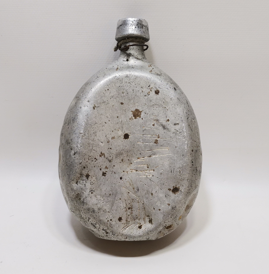 1. DÜNYA SAVAŞI DÖNEMİ OSMANLICA ASAKİRİ ŞAHANE YAZILI SUBAY MATARASI