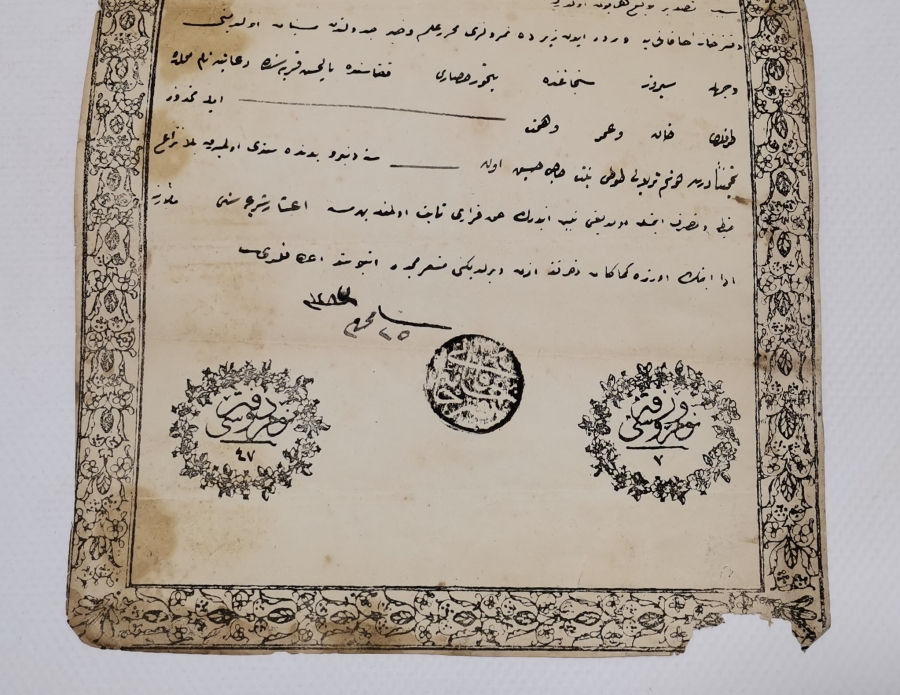 ABDÜLAZİZ HAN DÖNEMİ OSMANLI TAPU - SENEDİ HAKANİ