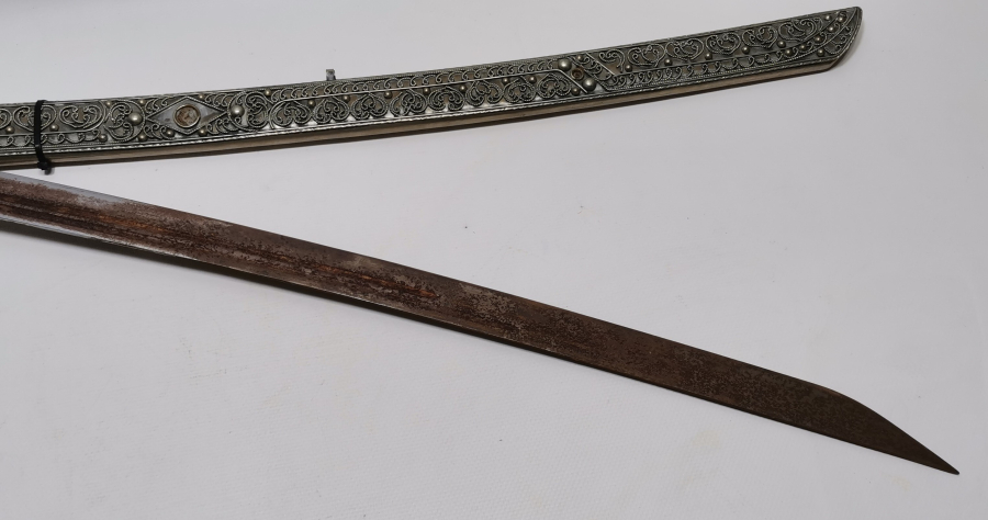 BÜYÜK BOY DEKORATİF ÇERKES İŞİ KILIÇ