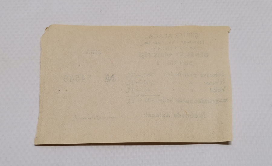 ÇOK NADİR ANTİKA GENEL EV GİRİŞ FİŞİ