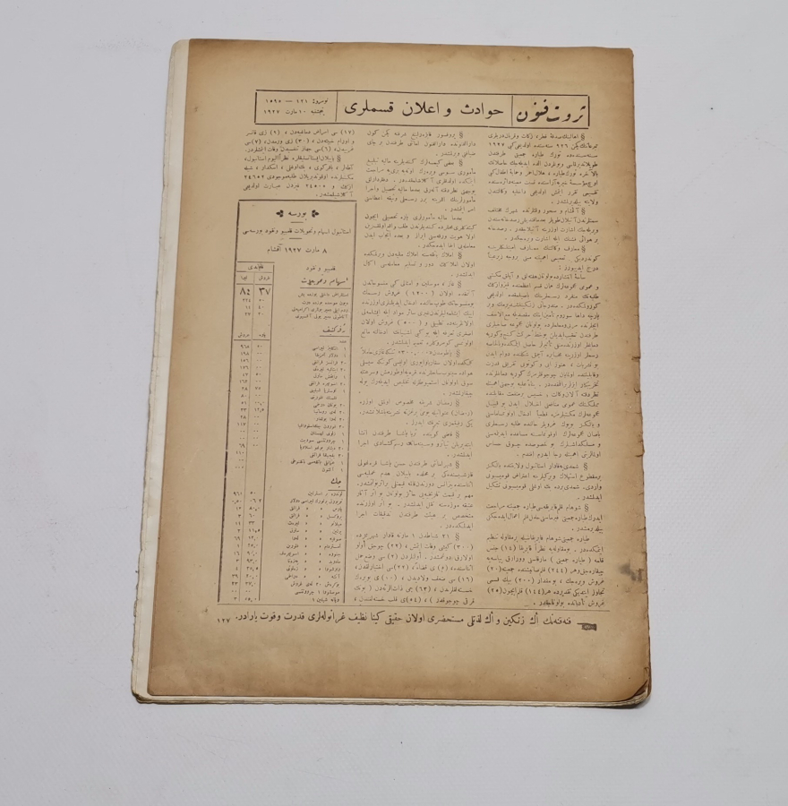 ORJİNAL EKLERİ İLE SERVETİ FÜNUN DERGİSİ