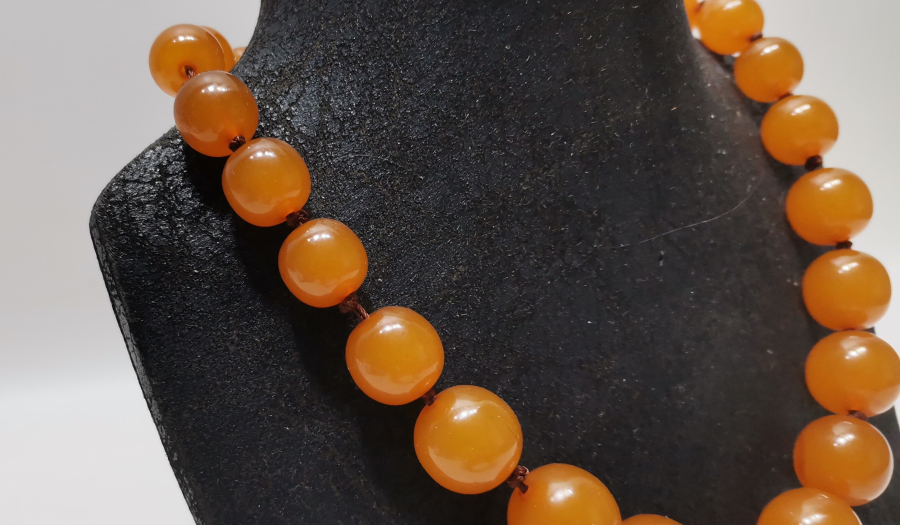 OSMANLI DÖNEMİ DAMLA KEHRİBAR GERDANLIK