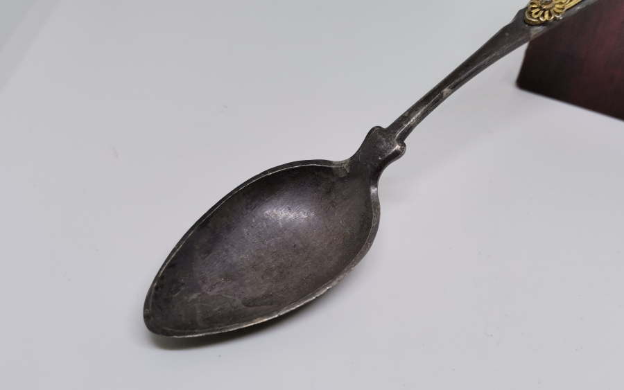 OSMANLI DÖNEMİ TELKARİ İŞÇİLİKLİ İZMİR İŞİ GÜMÜŞ KAŞIK